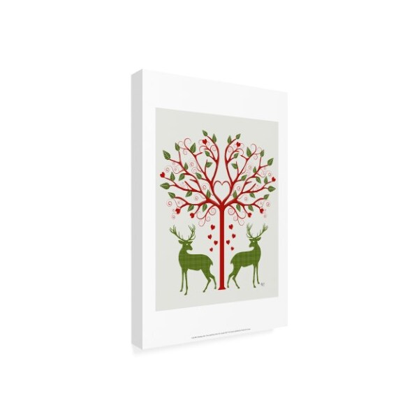 Trademark Fine Art Fab Funky 'Christmas Des On Cream' Canvas Art, 22x32 - WAG13692-C2232GG