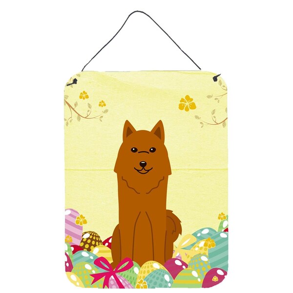 Carolines Treasures Easter Eggs Karelian Bear Dog Wall or Door Hanging Prints - BB6022DS1216
