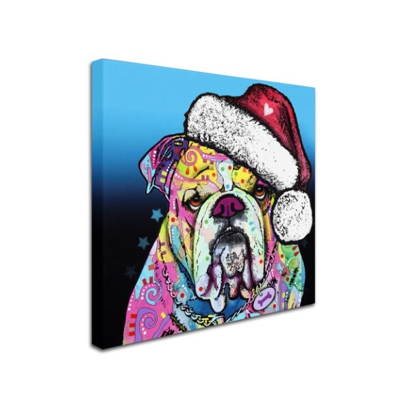 Trademark Fine Art Dean Russo 'The Bulldog Christmas' Canvas Art, 24x24 - ALI18427-C2424GG