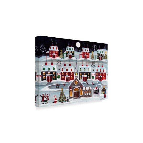 Trademark Fine Art Cheryl Bartley 'A Child Is Born Christmas Skating Village' Canvas Art, 35x47 - ALI40884-C3547GG