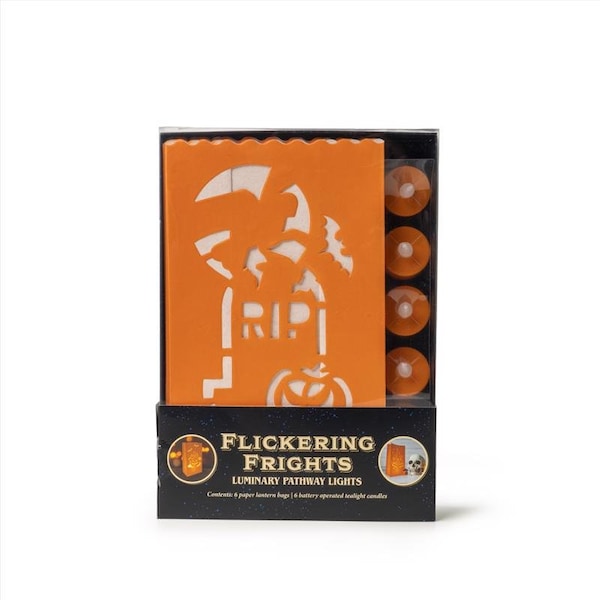 Flickering Frights Flickering Frights Halloween White Luminary Pathway Decor - HLPM12