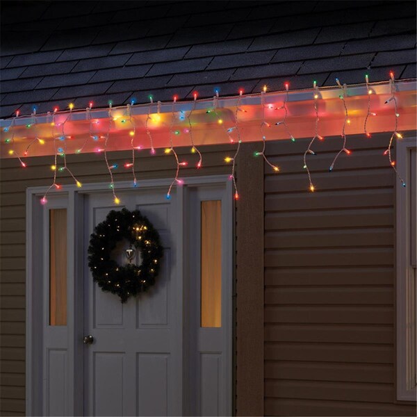 Goldengifts 6 ft. Icicle Incandescent Light Set, Multi Color - 100 Lights, 12PK - GO2740053