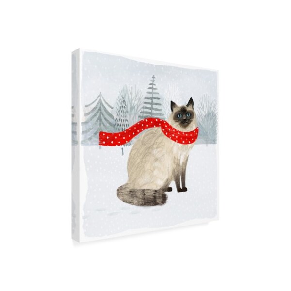 Trademark Fine Art Victoria Borges 'Christmas Cats And Dogs Iii' Canvas Art, 14x14 - WAG13424-C1414GG