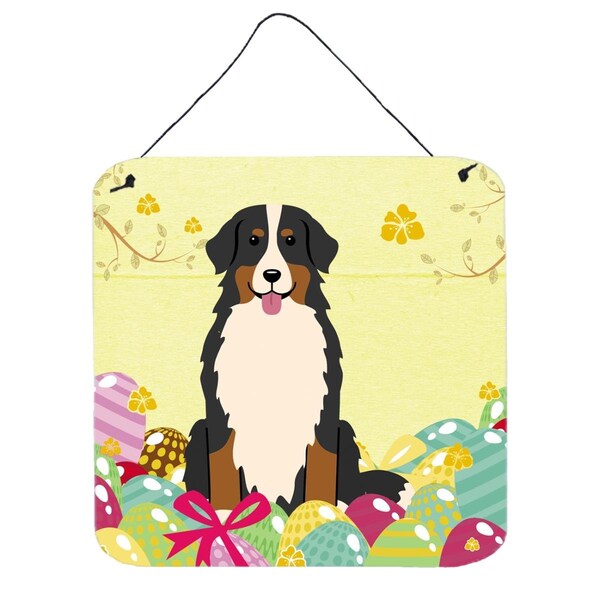 Carolines Treasures Easter Eggs Bernese Mountain Dog Wall or Door Hanging Prints - BB6036DS66