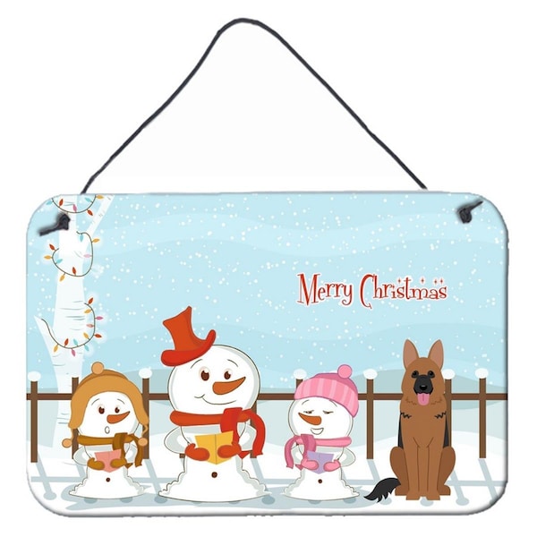 Carolines Treasures Merry Christmas Carolers German Shepherd Wall or Door Hanging Prints - BB2398DS812