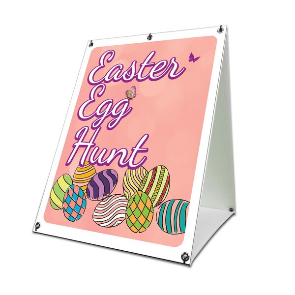 Signmission Easter Egg Hunt, 24 Inch x 18 Inch A-frame Yard Sign, Coroplast Yard Sign - SBC-1824-30370