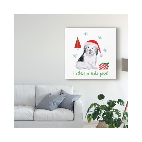 Trademark Fine Art Farida Zaman 'Christmas Puppers Iii' Canvas Art, 14x14 - WAP09332-C1414GG
