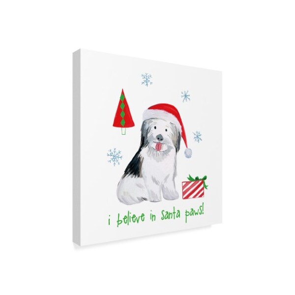 Trademark Fine Art Farida Zaman 'Christmas Puppers Iii' Canvas Art, 14x14 - WAP09332-C1414GG