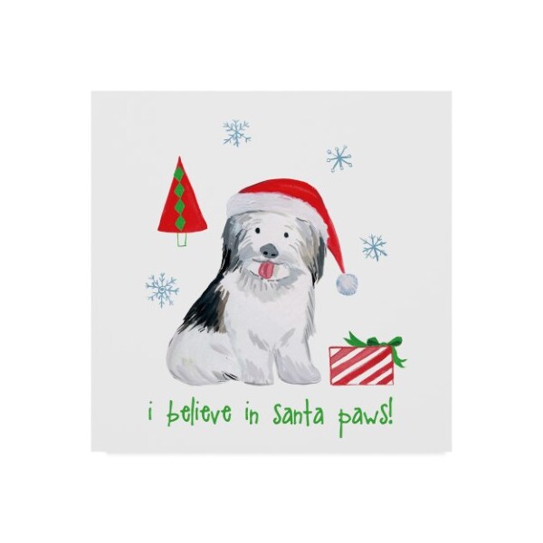 Trademark Fine Art Farida Zaman 'Christmas Puppers Iii' Canvas Art, 14x14 - WAP09332-C1414GG