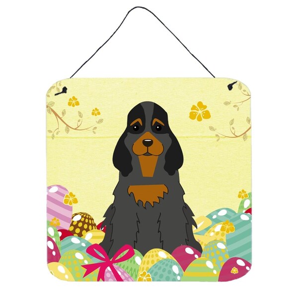 Carolines Treasures Easter Eggs Cocker Spaniel Black Tan Wall or Door Hanging Prints - BB6093DS66