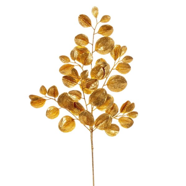 Vickerman 25 in. Dogwood Glitter Spray, Gold, 3PK - FK220825