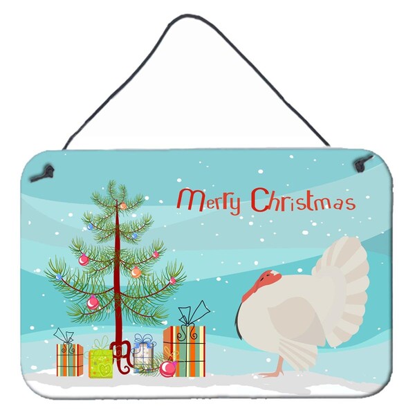 Carolines Treasures White Holland Turkey Christmas Wall or Door Hanging Prints - BB9350DS812