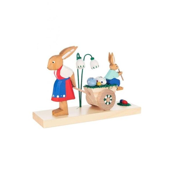 Alexander Taron Alexander Taron 225-063 Dregeno Easter Figures - Rabbit Mother & Son with cart - 225-063