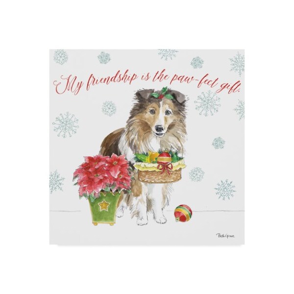 Trademark Fine Art Beth Grove 'Holiday Paws Iii' Canvas Art, 18x18 - WAP09181-C1818GG