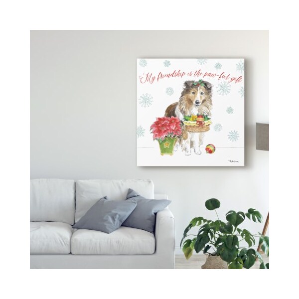 Trademark Fine Art Beth Grove 'Holiday Paws Iii' Canvas Art, 18x18 - WAP09181-C1818GG