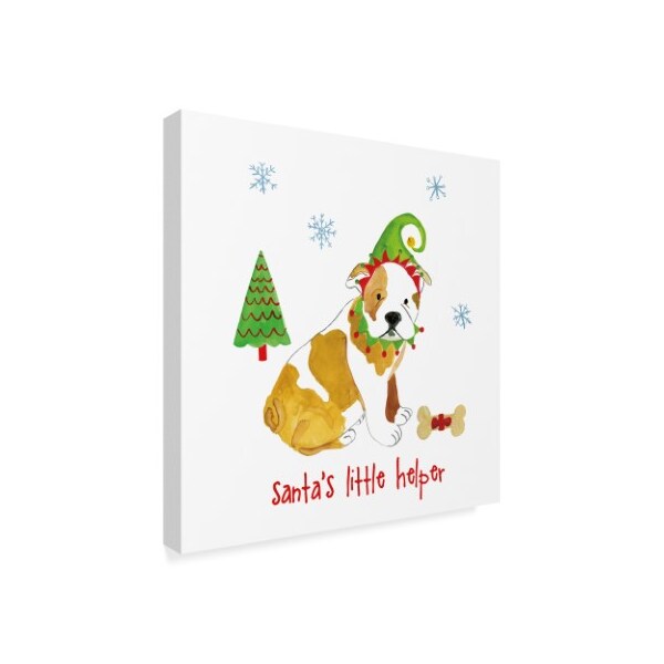 Trademark Fine Art Farida Zaman 'Christmas Puppers I' Canvas Art, 35x35 - WAP09330-C3535GG