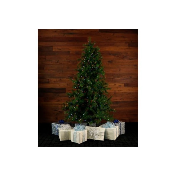 Almo Fulfillment Services Fraser Hill Farm Artificial Christmas Tree - 6.5 Ft. Southern Peace Pine - Multi-Color LED Lighting - FFSP065-6GR
