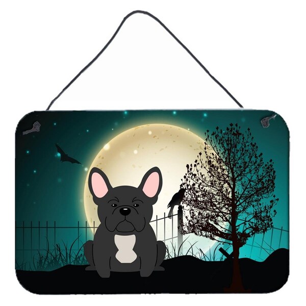 Carolines Treasures Halloween Scary French Bulldog Black Wall or Door Hanging Prints - BB2204DS812