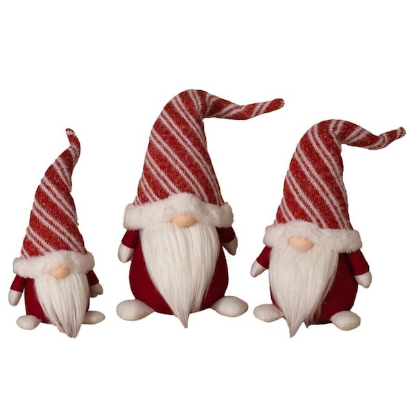 Gerson Gerson Red/White Holiday Gnome Figurine 20 in. - 2659880