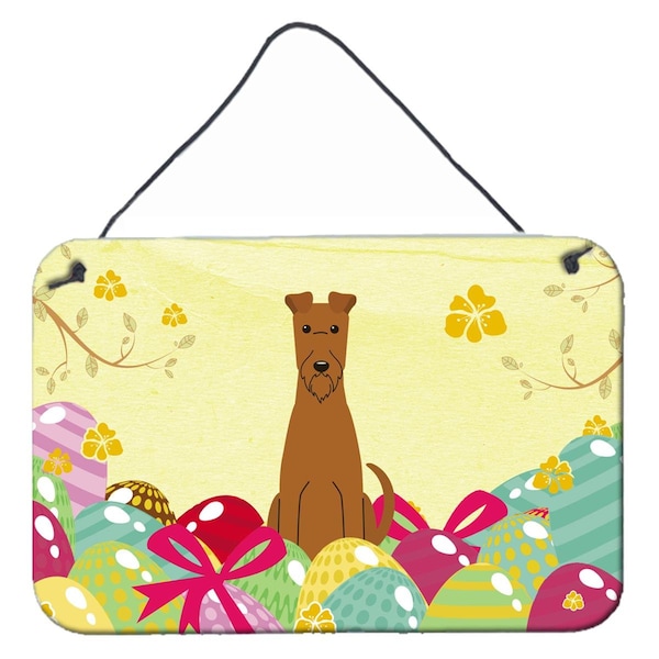 Carolines Treasures Easter Eggs Irish Terrier Wall or Door Hanging Prints - BB6062DS812
