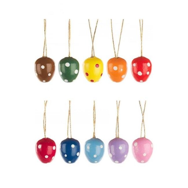 Alexander Taron Alexander Taron 224-015 Dregeno Easter Ornaments - Decorated Eggs - Set of 10 - 224-015