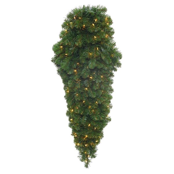 Vickerman 48 in. Green Grand Teton Teardrop with 100 Warm White Mini LED Light - G125448LED