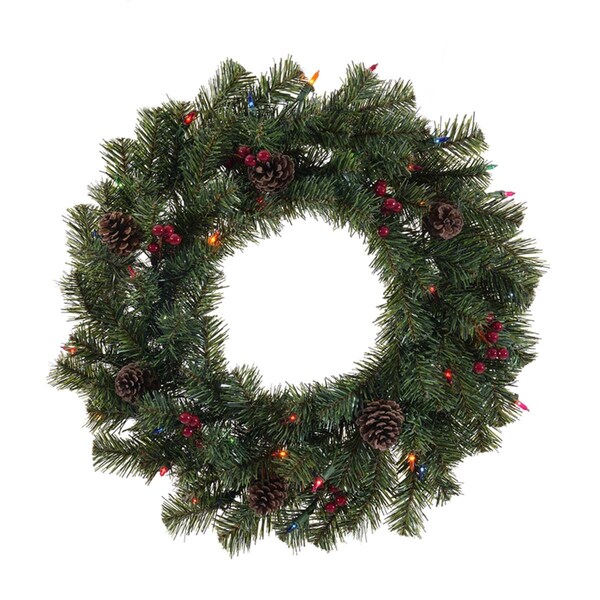 Goldengifts 24 in. Dia. Prelit Prelit Wreath - GO2739780
