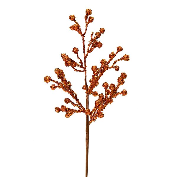 Vickerman 17 in. Copper Glitter Berry Spray, 6 per Bag, 12PK - L180628