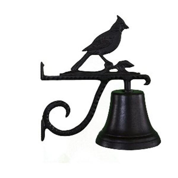 Swivel Cast Bell With Satin Black Cardinal Ornament - SW787747