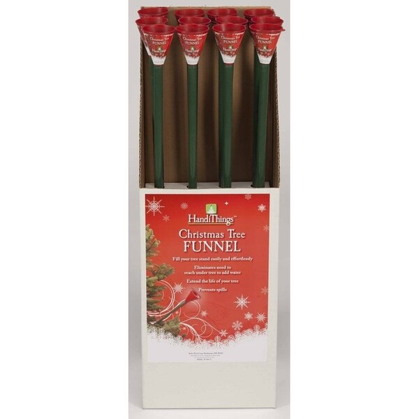 National Holidays Jack Post HandiThings Tree Funnel, Plastic, Green  Red, Matte, For Watering Live Christmas Tree - HT-300-12