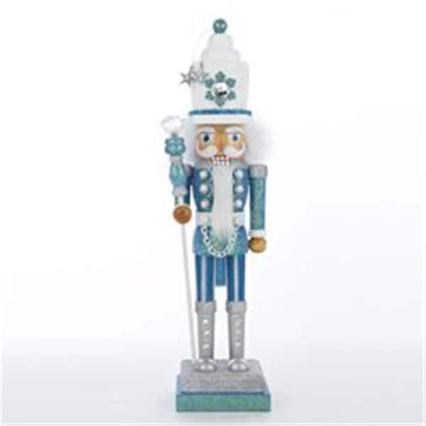 Kurt S. Adler 17 in. Hollywood Turquoise/White Nutcracker - HA0152