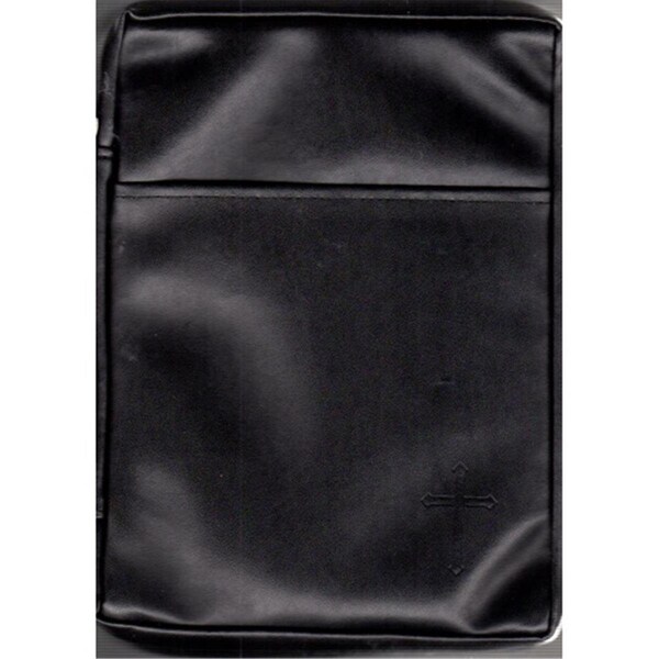Gloriousgifts Imitation Leather-Cross Bible Cover - Black - Extra Large - GL3318085