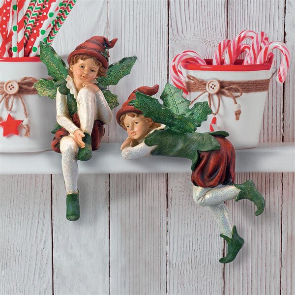 Design Toscano Santa's Christmas Elves Shelf Sitter Statue: Emmanuel - LY7102181