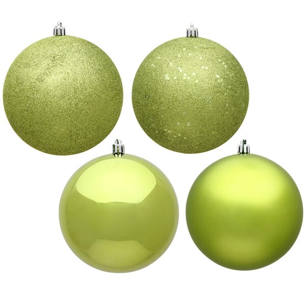 Vickerman 2.75 in. Lime 4 Finish Assorted Color Christmas Ornament Ball, 20PK - N590773