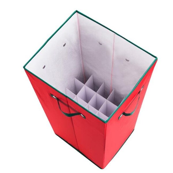 Elf Stor Elf Stor 83-DT5019 All Occasion Vertical 30 in. Wrapping Paper Storage Box with Lid; Red - 83-DT5019