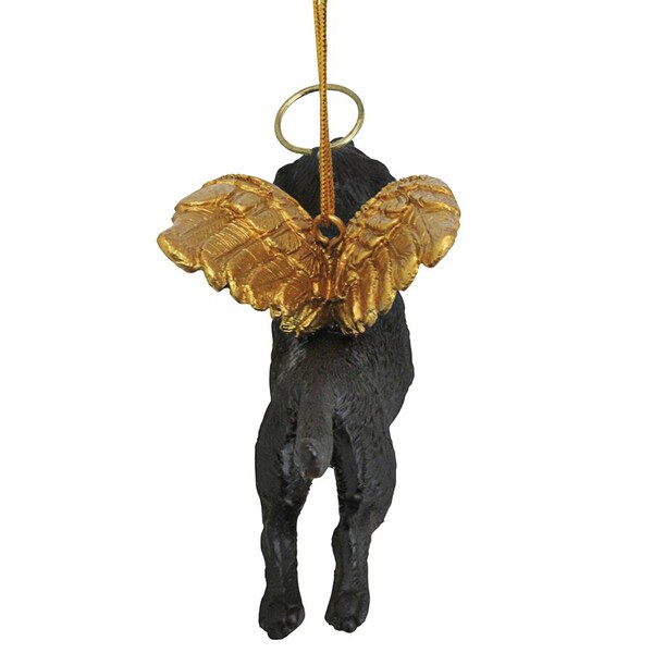 Design Toscano Honor the Pooch: Black Lab Holiday Dog Angel Ornament - JH170714