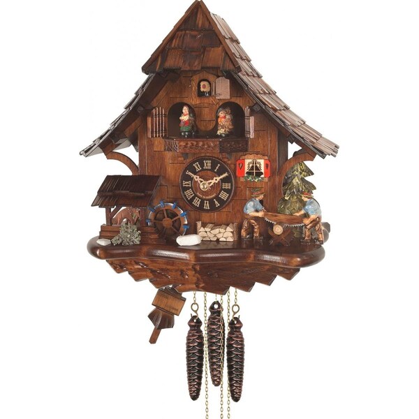 Alexander Taron Engstler Battery - operated Cuckoo Clock Wood Cutters - 4927QMT