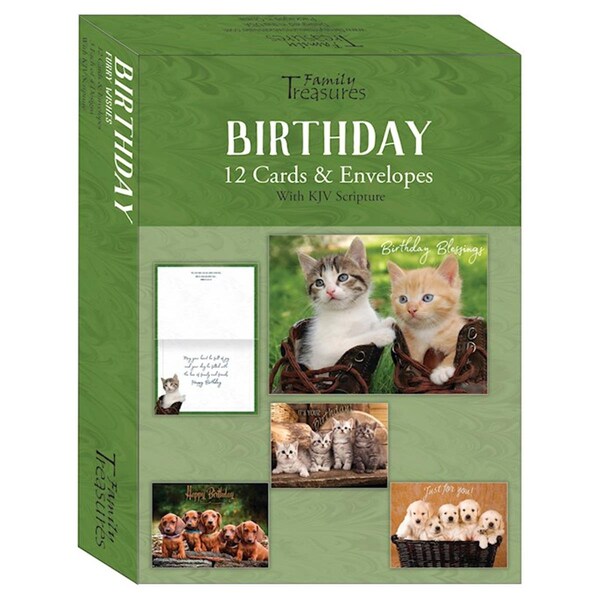 Go-Go Boxed - Card Birthday-Furry Wishes - 12PK - GO3318523
