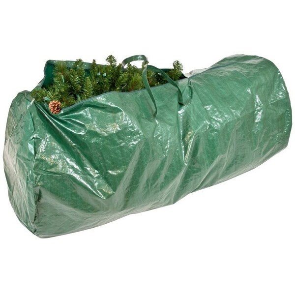 Treekeeper Tree Storage Bag, XL, 6 to 9 ft Capacity, Tarpaulin, Green, Zipper Closure, 60 in L, 30 in W - SB-10172