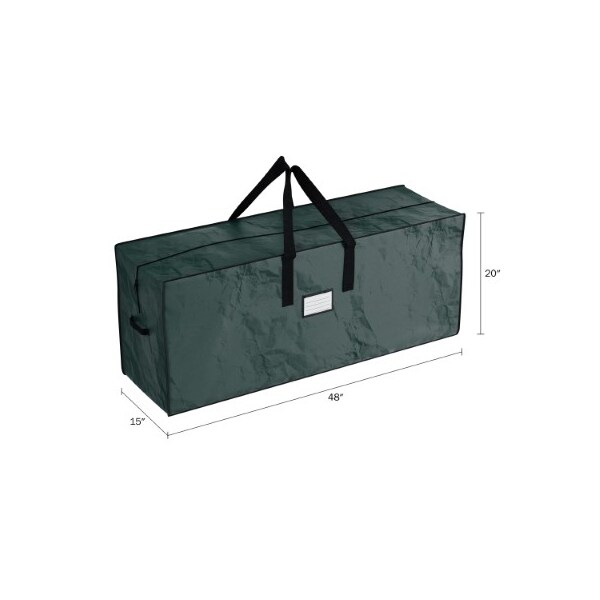 Hastings Home Christmas Tree Storage Bag Fits 7.5 Ft Artificial Tree Protect Holiday Decorations (Green) - 958134EQC