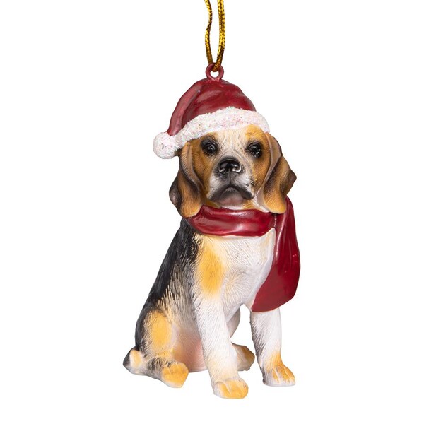 Design Toscano Beagle Holiday Dog Ornament Sculpture - JH576327