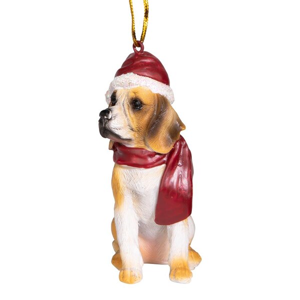 Design Toscano Beagle Holiday Dog Ornament Sculpture - JH576327