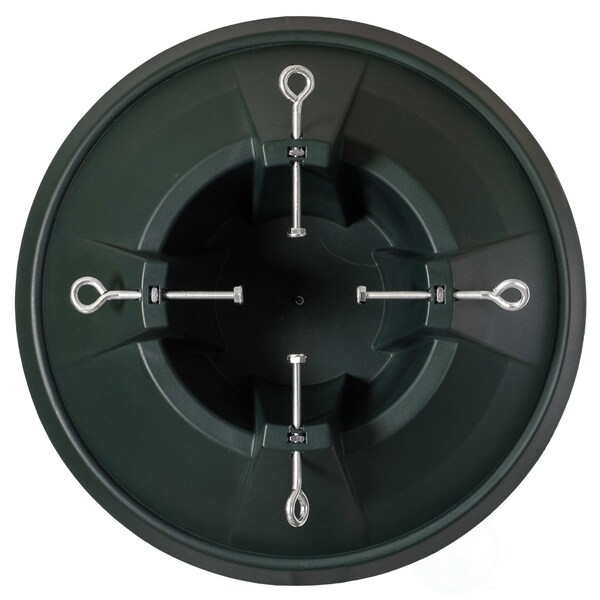Gardenised Plastic Christmas Tree Stand With Screw Fastener, Green - QI004154.GN