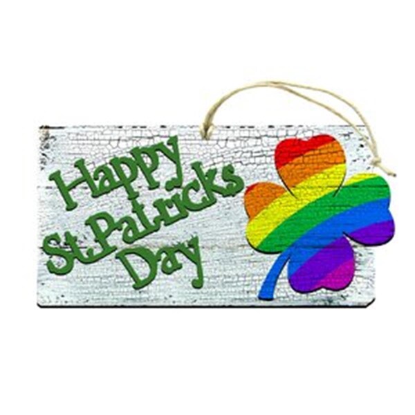 Designocracy Happy St Patricks Wooden Ornament - 99754O