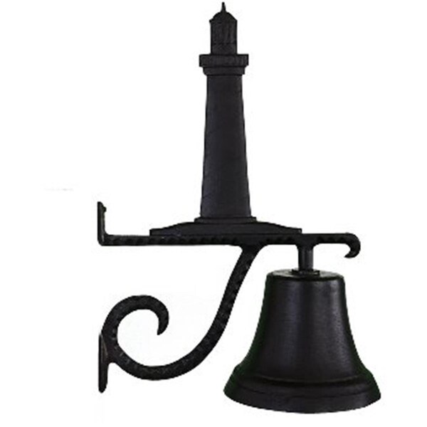 Swivel Cast Bell With Satin Black Cape Cod Lighthouse Ornament - Satin Black - SW3585710