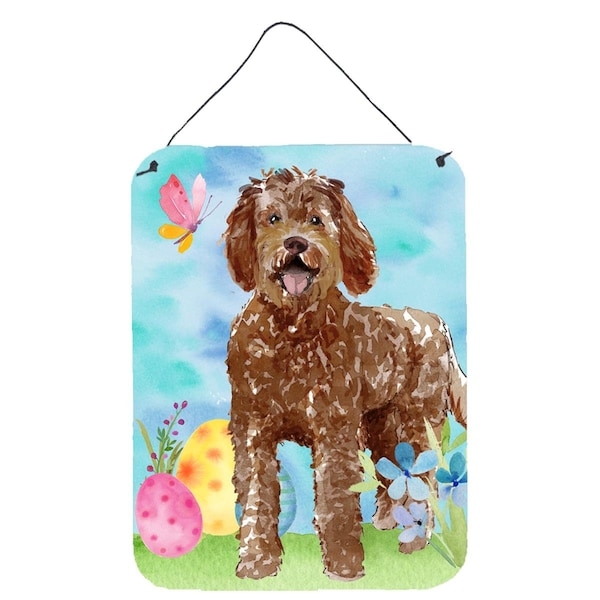 Carolines Treasures Easter Eggs Labradoodle Wall or Door Hanging Prints - CK1911DS1216