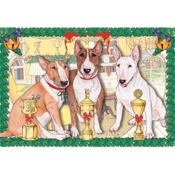 Pipsqueak Productions Pipsqueak Productions C985 Holiday Boxed Cards- Bull Terrier - C985
