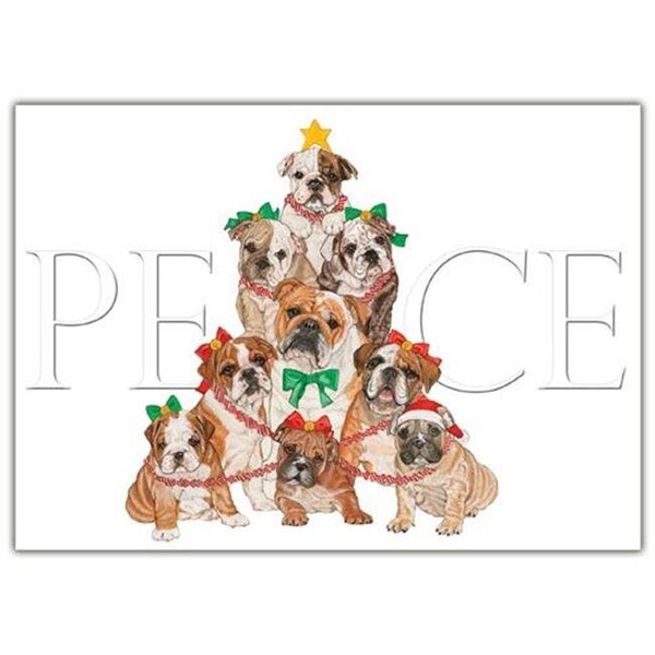 Pipsqueak Productions Pipsqueak Productions C552 Bull Dog Holiday Boxed Cards - C552