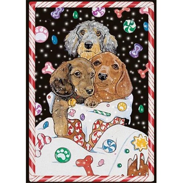 Pipsqueak Productions Pipsqueak Productions C809 Dachshund Holiday Boxed Cards - C809