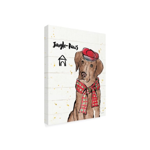 Trademark Fine Art Anne Tavoletti 'Strike A Paws Ii V2 Christmas Jingle Paws' Canvas Art, 14x19 - WAP10393-C1419GG